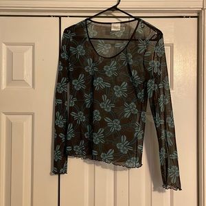 NEXT women’s sheer floral long sleeve top, UK size 12.